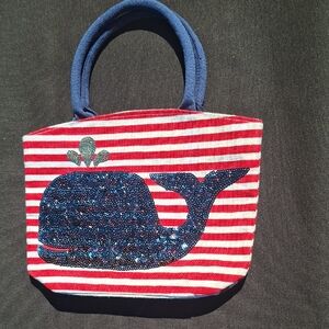 Mud Pie‎ Red and Blue Whale Satchel